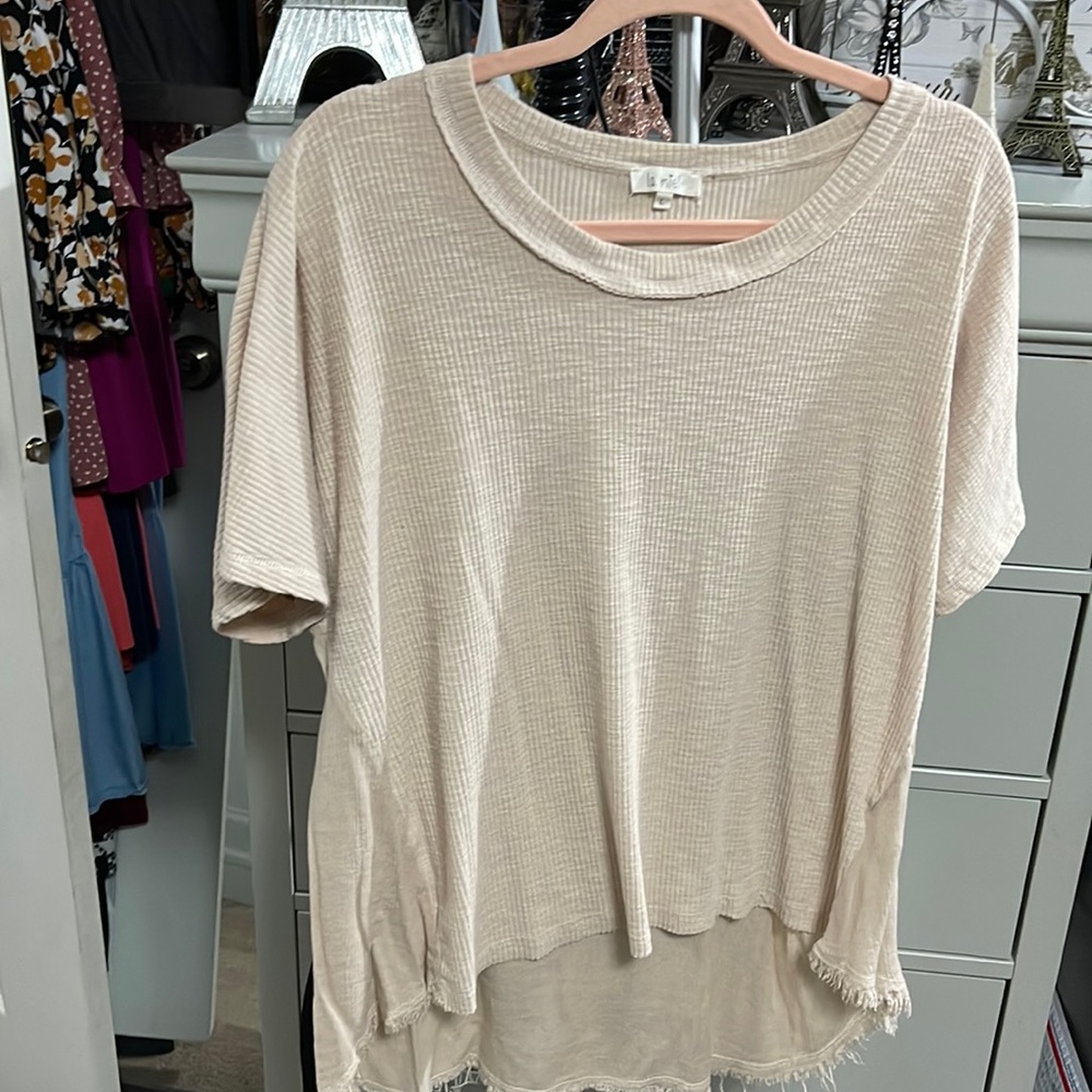 Tan with distressed bottom